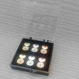 Sterling Silver Bax Bear Earring Backs Heart Lifters Set
