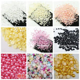 1000Pcs 50g Mixed Craft ABS Pearls Flatback Beads DIY Decoration
