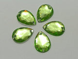 100pcs 13*18mm Acrylic Teardrop Rhinestone Flatback DIY Decoration Jewelry