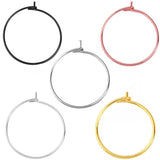 50pcs 20/25mm Stainless Steel Circle Hoop Earrings DIY Jewelry Making
