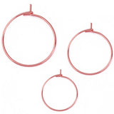 50pcs 20/25mm Stainless Steel Circle Hoop Earrings DIY Jewelry Making
