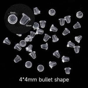 Silicone Earback Rubber Earring Accessories Soft Earplugs Clear Ear Studs
