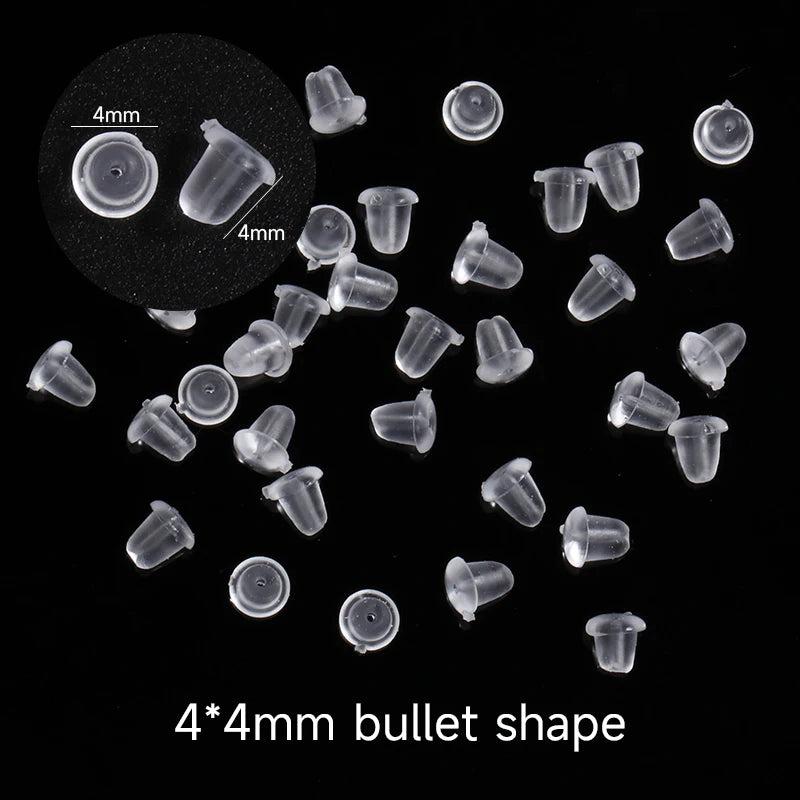 Silicone Earback Rubber Earring Accessories Soft Earplugs Clear Ear Studs