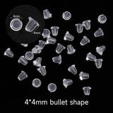 Silicone Earback Rubber Earring Accessories Soft Earplugs Clear Ear Studs