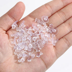 Silicone Earback Rubber Earring Accessories Soft Earplugs Clear Ear Studs