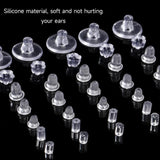 Silicone Earback Rubber Earring Accessories Soft Earplugs Clear Ear Studs