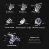 Silicone Earback Rubber Earring Accessories Soft Earplugs Clear Ear Studs