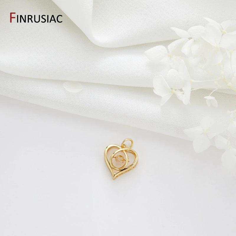 14K Plated Evil Eye Snake Heart Charms for Jewelry Making