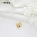 14K Plated Evil Eye Snake Heart Charms for Jewelry Making