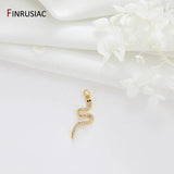 14K Plated Evil Eye Snake Heart Charms for Jewelry Making