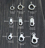 4pcs 925 Sterling Silver Lobster Clasp Hooks for DIY Jewelry Making
