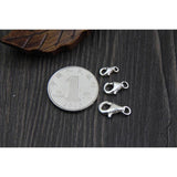 4pcs 925 Sterling Silver Lobster Clasp Hooks for DIY Jewelry Making