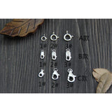 4pcs 925 Sterling Silver Lobster Clasp Hooks for DIY Jewelry Making