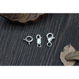 4pcs 925 Sterling Silver Lobster Clasp Hooks for DIY Jewelry Making