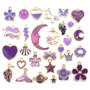 Mixed Animals Plants Flowers Enamel Charms DIY Earrings Bracelet Pendant