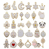 Mixed Animals Plants Flowers Enamel Charms DIY Earrings Bracelet Pendant