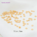 4mm/6mm Round Spacer Flower Beads Caps High 18K Plated Spacer Beads