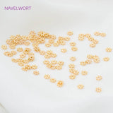 4mm/6mm Round Spacer Flower Beads Caps High 18K Plated Spacer Beads