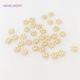 4mm/6mm Round Spacer Flower Beads Caps High 18K Plated Spacer Beads
