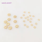 4mm/6mm Round Spacer Flower Beads Caps High 18K Plated Spacer Beads