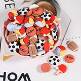 10Pcs Resin Sport Flat Back Cabochons DIY Home Decoration Crafts