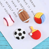 10Pcs Resin Sport Flat Back Cabochons DIY Home Decoration Crafts