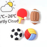 10Pcs Resin Sport Flat Back Cabochons DIY Home Decoration Crafts