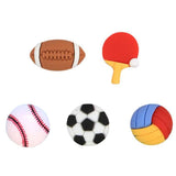 10Pcs Resin Sport Flat Back Cabochons DIY Home Decoration Crafts