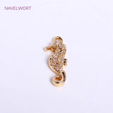 Seahorse Starfish Charm 14K Plated Zircon Ocean Style Pendant