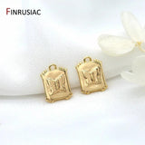 14K Plated Smiley Face Sun Pendant DIY Earring Accessories
