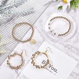 50pcs Brass Beads Silver Spacer Loose Balls for DIY Jewelry Making