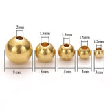 50pcs Brass Beads Silver Spacer Loose Balls for DIY Jewelry Making