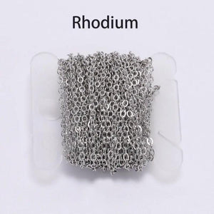 Copper Oval Link Necklace Chain Plated Chain For Jewelry Making