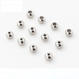 100Pcs/lot 6mm Silver Spacer Beads DIY Jewelry Making