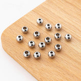 100Pcs/lot 6mm Silver Spacer Beads DIY Jewelry Making