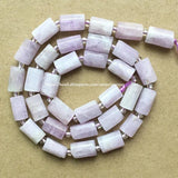 7'' Faceted Kunzite Spodumene Beads for Jewelry Making