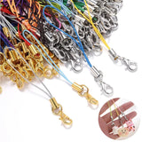 Polyester Cord With Jump Ring Lobster Clasp Lanyard Rope for Keychain DIY Craft