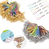 Polyester Cord With Jump Ring Lobster Clasp Lanyard Rope for Keychain DIY Craft