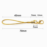Polyester Cord With Jump Ring Lobster Clasp Lanyard Rope for Keychain DIY Craft