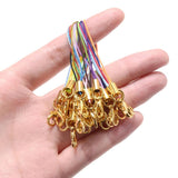 Polyester Cord With Jump Ring Lobster Clasp Lanyard Rope for Keychain DIY Craft
