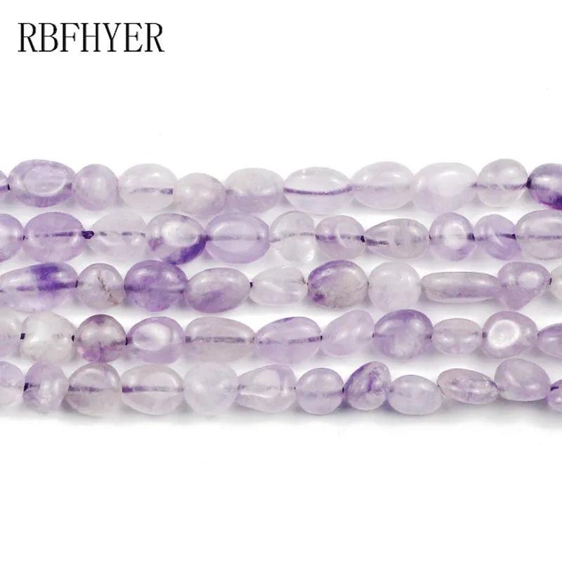 Lavender Purple Crystal Beads 5mm~7mm Gravel for Jewelry Making
