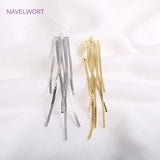 14K Plated Tassel Drop Earrings Fittings For Women