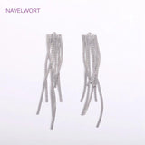 14K Plated Tassel Drop Earrings Fittings For Women