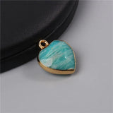 Natural Stone Heart Shape Pendants DIY Jewelry Making
