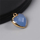 Natural Stone Heart Shape Pendants DIY Jewelry Making