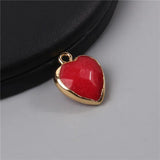 Natural Stone Heart Shape Pendants DIY Jewelry Making