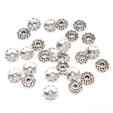 Tibetan Silver Plated End Caps Small Flower Beads 5mm 100/200pcs