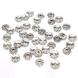 Tibetan Silver Plated End Caps Small Flower Beads 5mm 100/200pcs