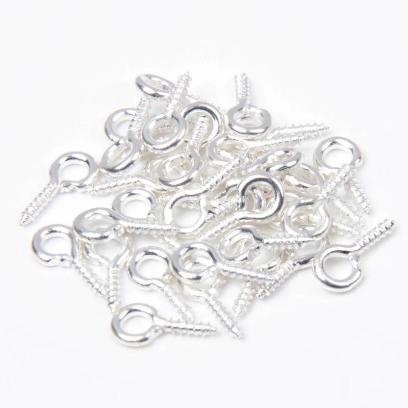 100-200pcs Mini Eye Pins Stainless Steel Clasps DIY Jewelry Findings