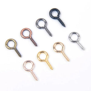 100-200pcs Mini Eye Pins Stainless Steel Clasps DIY Jewelry Findings
